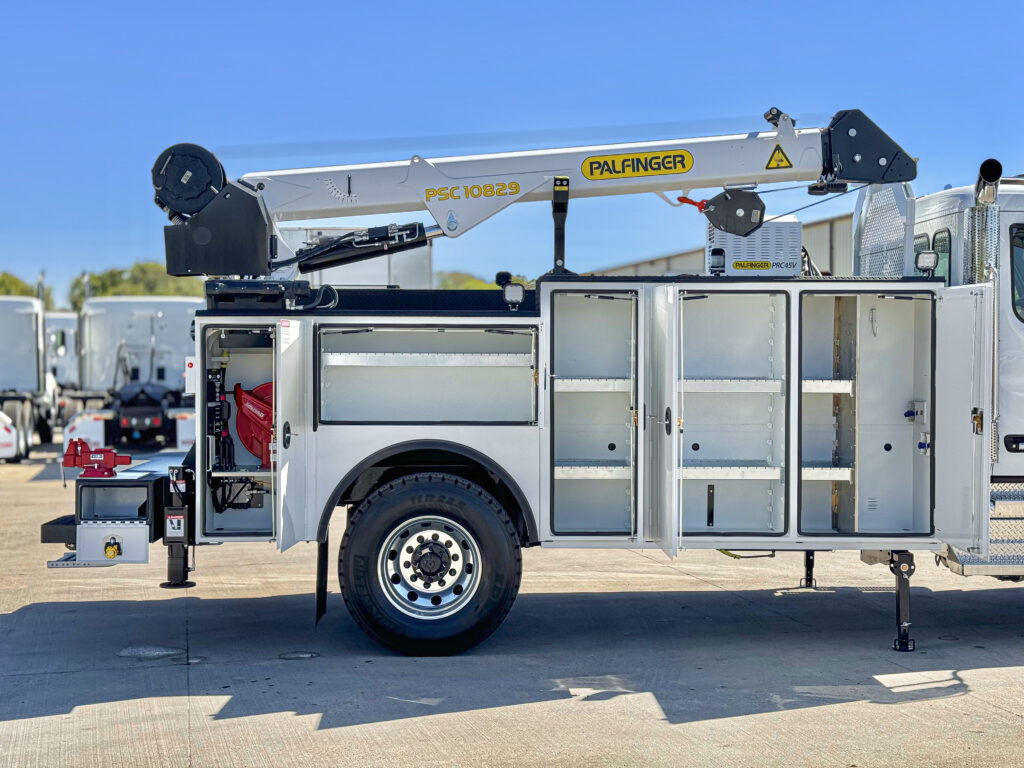 Palfinger Service and Mechanics trucks can hold all the parts you need.