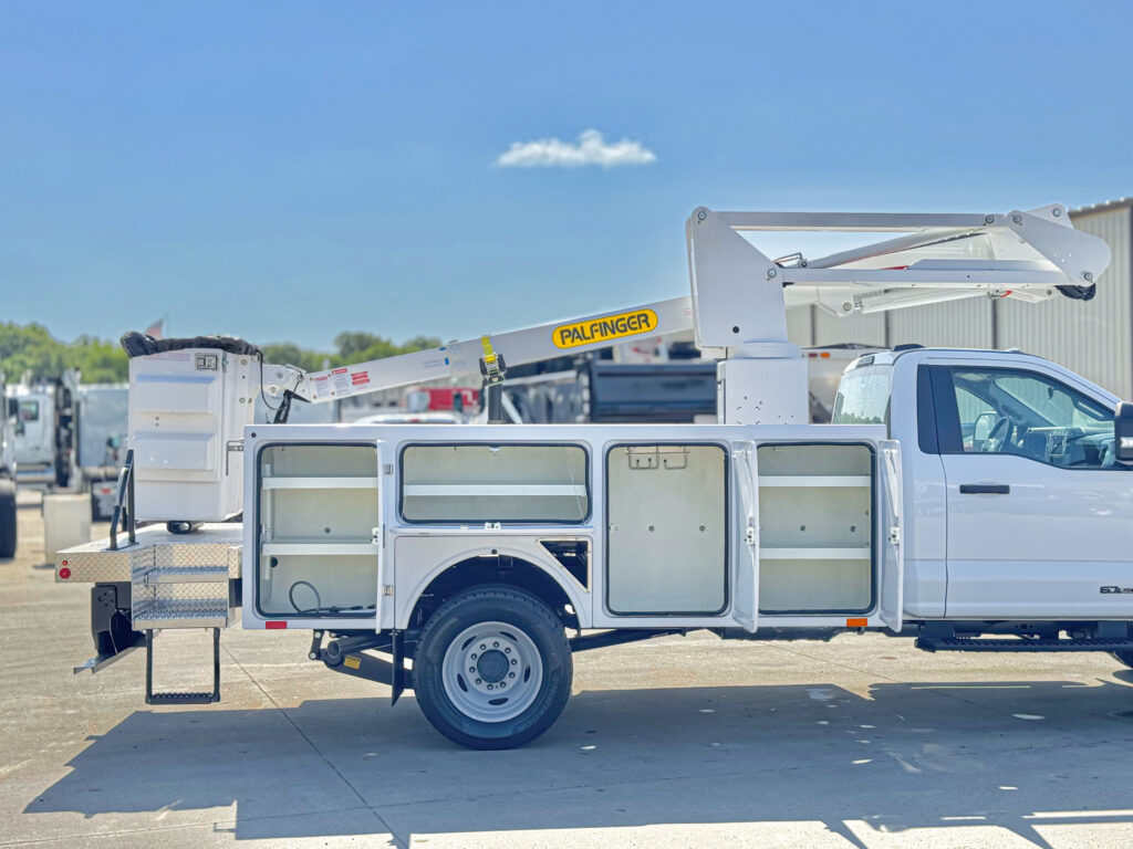 Plenty of Storage in our MTTE Built Aerial Trucks.