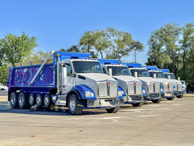 Five MTTE built Dump trucks delivered to Pearson Construction in Wichita, KS.